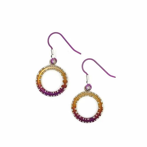 Coastal Edge Purple Small Drop Earrings